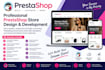 design prestahop website prestashop developer prestahop online store set up SEO