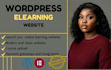 design elearning wordpress website, learndash and tutor lms website