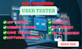 do user testing app testing website testing UX UI bug feedback