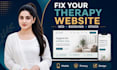fix therapy website design, SEO, booking, speed, mobile and privacy issues fix