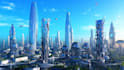 create realistic cyberpunk sci fi game environment and concept art no ai