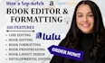 book editing and formatting, manuscript formatting and developmental book editor
