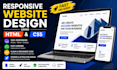 design a responsive website using HTML or CSS