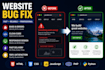 fix HTML CSS javascript PHP and python website bugs