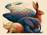 draw animals cartoon illustration
