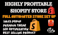 complete shopify store setup for high converting dropshipping business