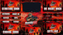 design an animated stream overlay for kick, twitch, youtube thumbnail