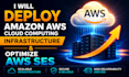 deploy amazon AWS cloud computing infrastructure and optimize AWS ses
