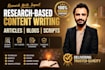 do deep research and write fact based engaging content
