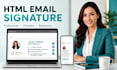 create clickable HTML email signature, responsive professional email signature