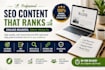 write SEO blog posts, articles, and affiliate content that ranks