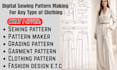 create custom sewing pattern clothing pattern PDF pattern and pattern grading