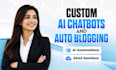 integrate chatgpt openai API in wordpress website for auto blogs and ai chatbot