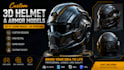 create custom 3d helmet sci fi helmet and armor models