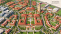 design custom university campus map, school college wayfinding illustrated map