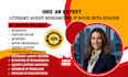 find active literary agent for script, book and professional beta reader