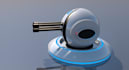 model custom military assets, low poly sci fi turret,mechanical design,game prop