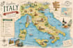 create unique travel destination maps and illustrations