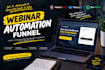 design webinar automation funnel webinarjam, webinarkit, everwebinar webinar jam