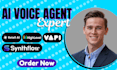 build synthflow ai voice agent, ai receptionist, ai calling agent for clinics