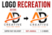 recreate and redraw your logo professionally