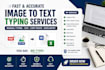 convert image to text and do fast typing
