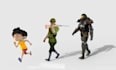 do 3d character modeling, rigging, animation 3d game character printing, vtuber
