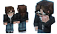 create your custom minecraft skin,pixel art background ,topdown