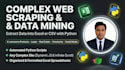 scrape complex websites and extract data into excel or CSV using python