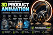 create 3d product animation, cgi commercial, product visualization, rendering