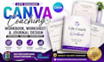 design canva coaching workbook, worksheet and journal for life coaches