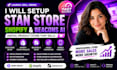 setup stan store, beacons ai and shopify digital product store