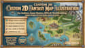 create a custom 2d illustrated map, location map, and vector map