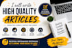write high quality articles