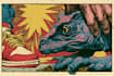 draw old retro distressed comic illustration