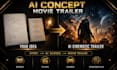 create a cinematic ai concept movie trailer