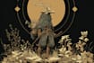 create dark art, metal, gothic illustration