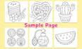 create a custom 50 bold and easy coloring page bundle