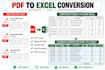 merge PDF files, convert PDF to excel, and clean data professionally