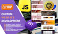 develop a custom responsive website using html, css and javascript