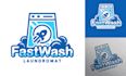 do modern high quality laundromat logo design