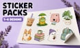 create custom print ready sticker designs and sticker packs