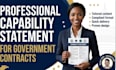 create a professional capability statement for government contracts