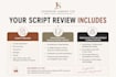 provide script notes and screenplay feedback