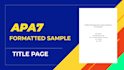 format and edit your document into apa 7th edition