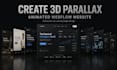 create 3d parallax animated webflow website, interactive 3d landng page design