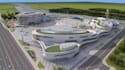 remodel shopping complex, retail store design, commercial mall, cgi plaza facade