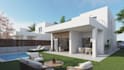 render 3d residential house facade,villa external remodel,home cgi visualization