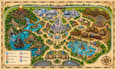 design custom theme park map amusement map attraction visitor guide illustration
