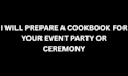 prepare cookbook for your ceremony